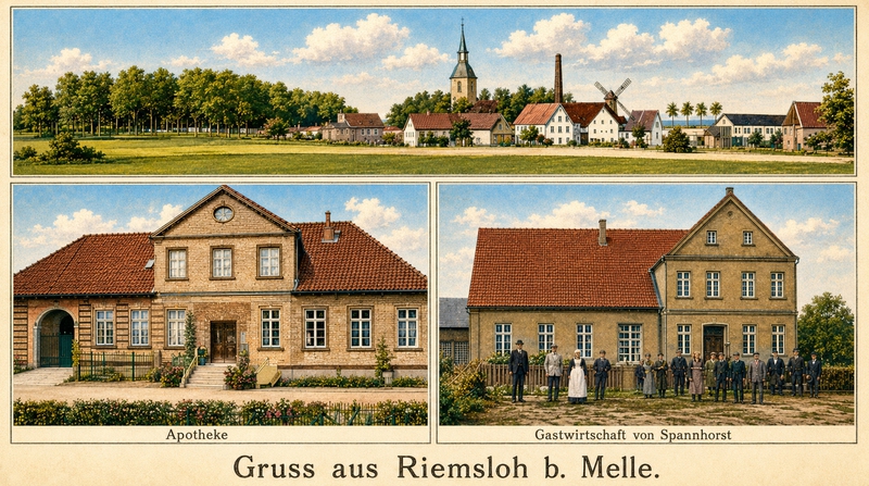 Postkarte Riemsloh bei Melle